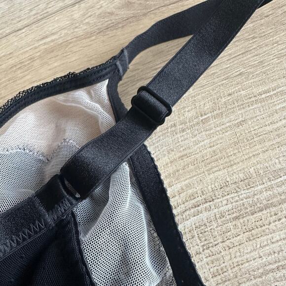 Wacoal Retro Chic Full Figure Underwire Bra 42D Black White - Picture 5 of 9